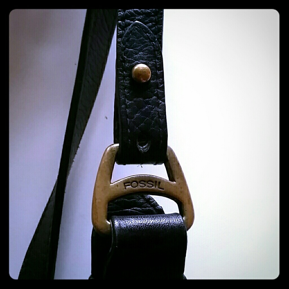 Vintage Fossil Leather Black Purse - Picture 5 of 8